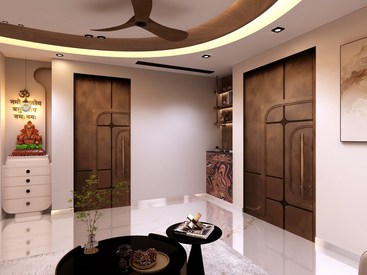 Entrance foyer with dedicated pooja unit