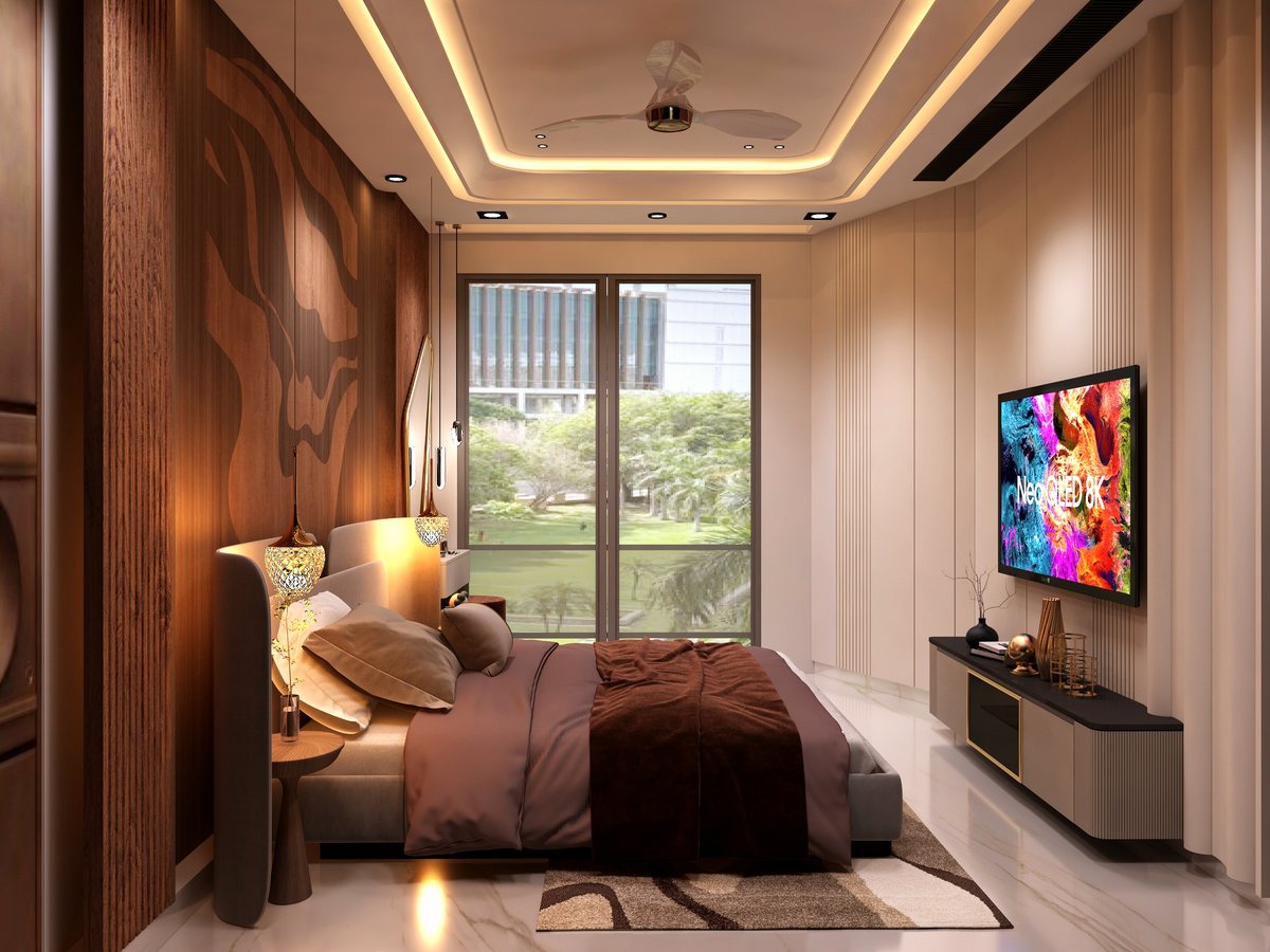 Bedroom two with lounge corner