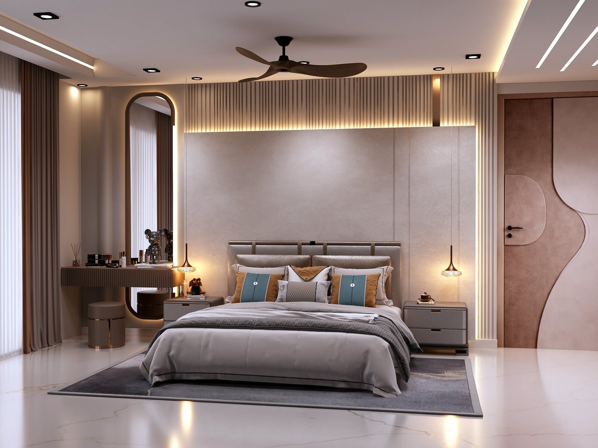 Master bedroom dresser and mirror