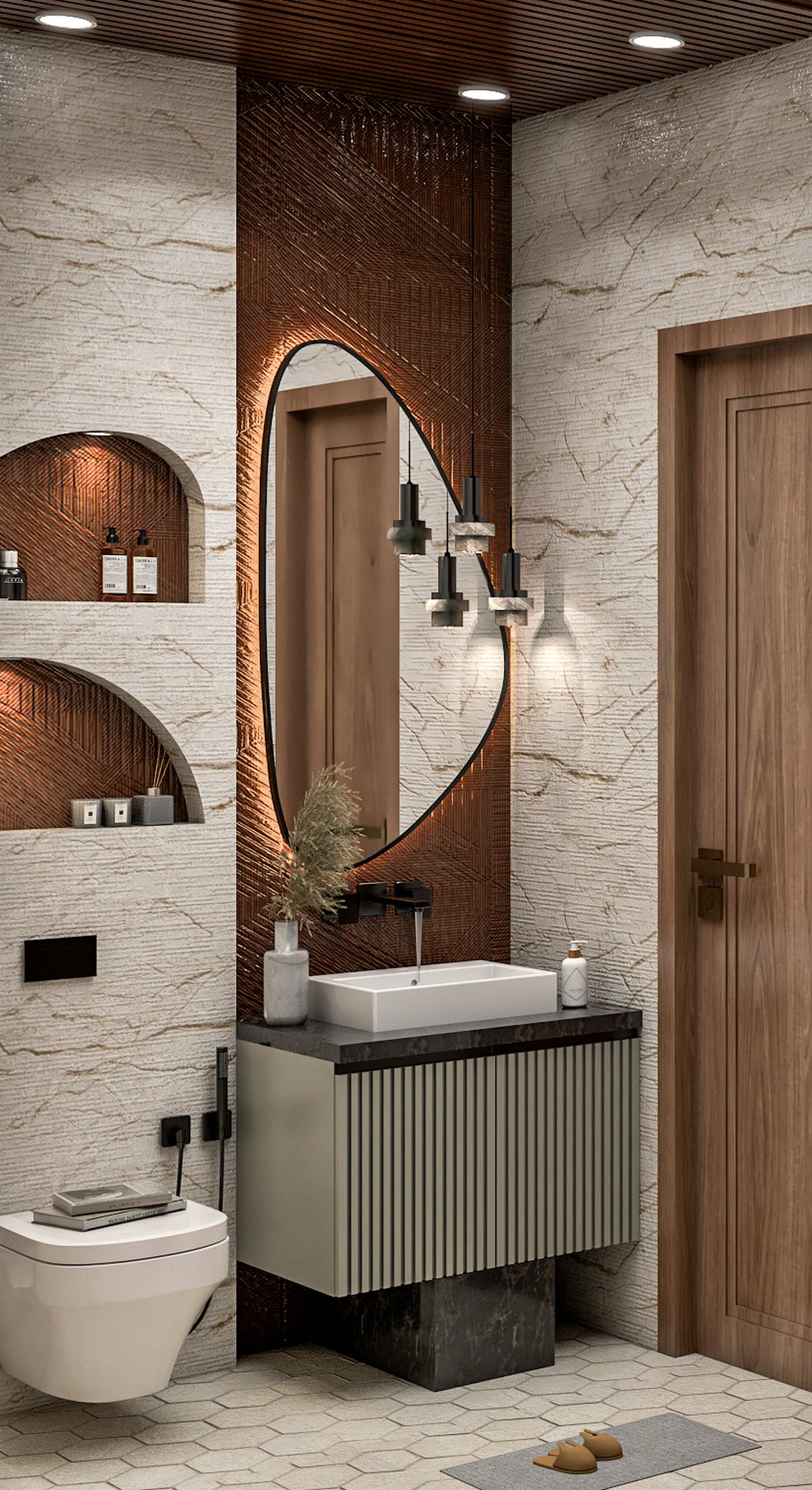 Bathroom two vanity and mirror